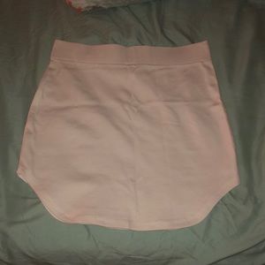 White mini bodycon skirt